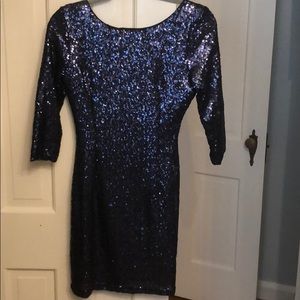 Blue sequence dress
